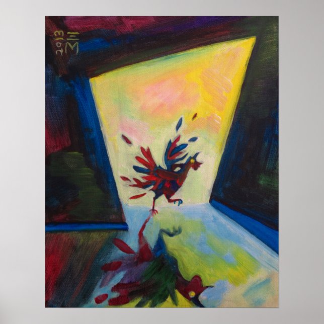 Färgat Chicken Poster (Framsidan)