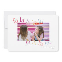 Färgat Falalala Vinkara julkort