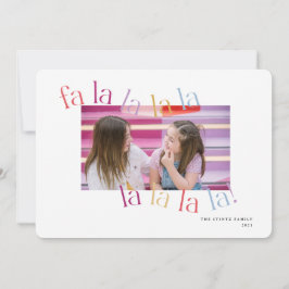 Färgat Falalala Vinkara julkort Inbjudningar