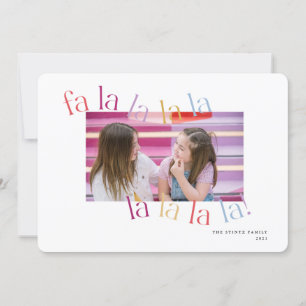 Färgat Falalala Vinkara julkort Inbjudningar