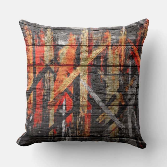 Färgat Färg Wood-utseende nr 2 Kudde (Framsida)