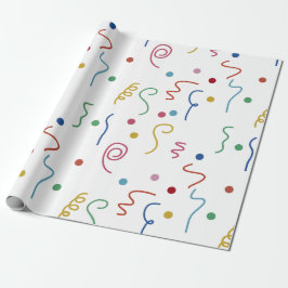 Färgat festkonfetti-mönster presentpapper