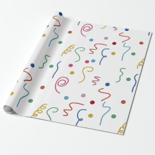 Färgat festkonfetti-mönster presentpapper