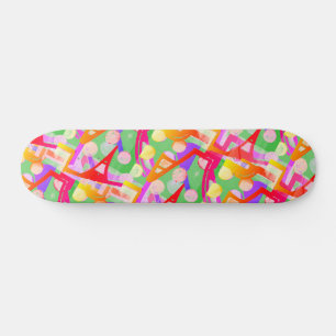 Färgat flerfärgat Mönster Mini Skateboard Bräda 18,5 Cm