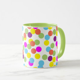 Färgat flerfärgat Polka dots Mönster Mugg