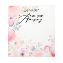 Färgat Flower-inspirationerande Anteckningsblock