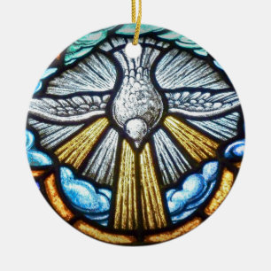 Färgat fönster Duv Ornament