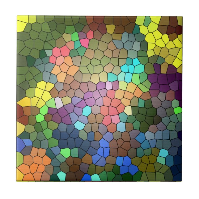 Färgat glas av Shirley Taylor Kakelplatta (Framsidan)