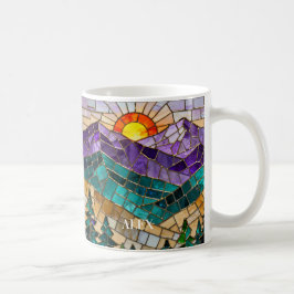 Färgat Glas Berg Soluppgångsmugg - Nature Art Co Kaffemugg