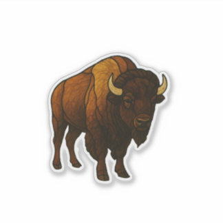 Färgat Glas Buffalo Klistermärken