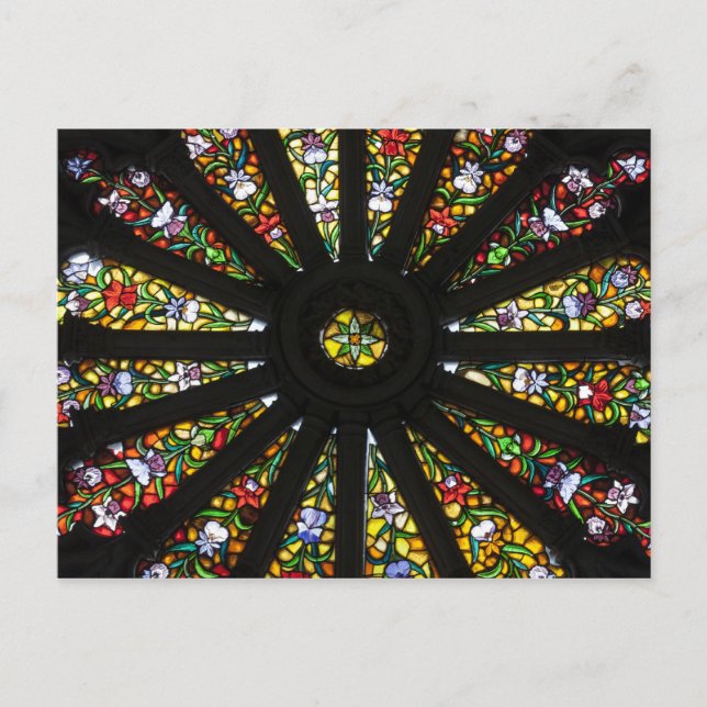 Färgat glas detalj vykort (Framsida)