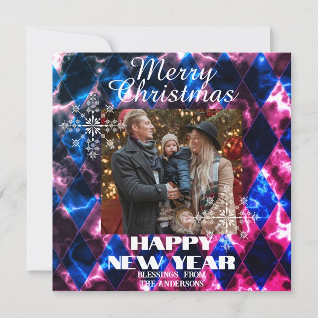 Färgat glas dimmig  Foto i flera färger Julkort (Framsida)