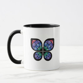 Färgat Glas Fjäril Mugg