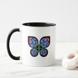 Färgat Glas Fjäril Mugg