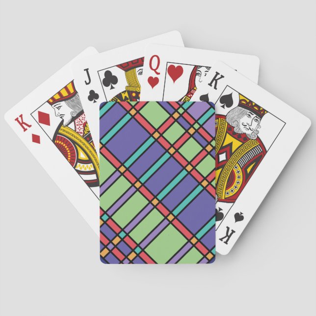 Färgat glas i klara färger casinokort (Baksidan)