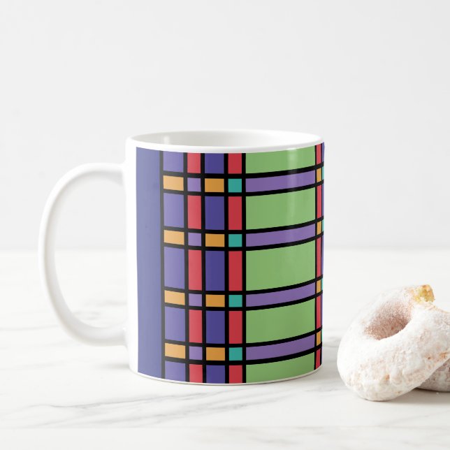 Färgat glas i klara färger kaffemugg (Med munk)