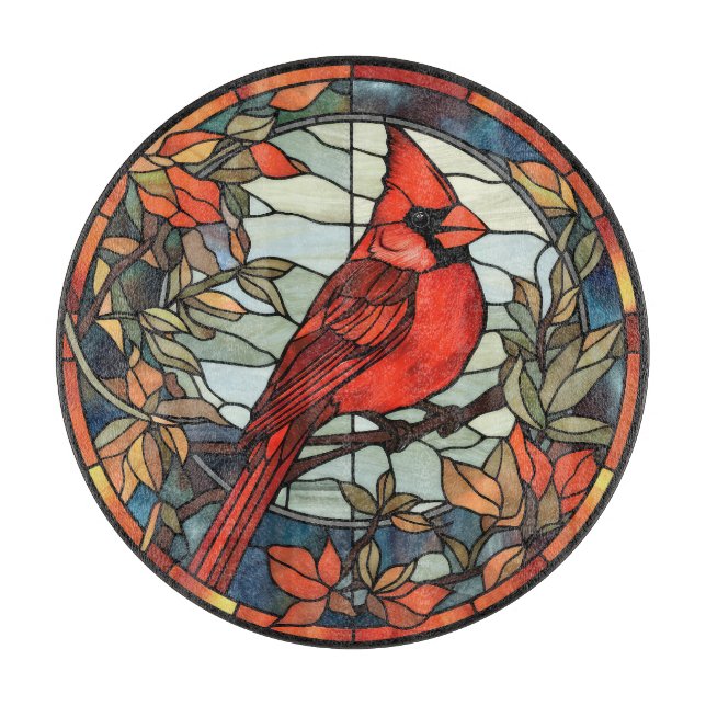 Färgat glas Kardinal (Framsidan)
