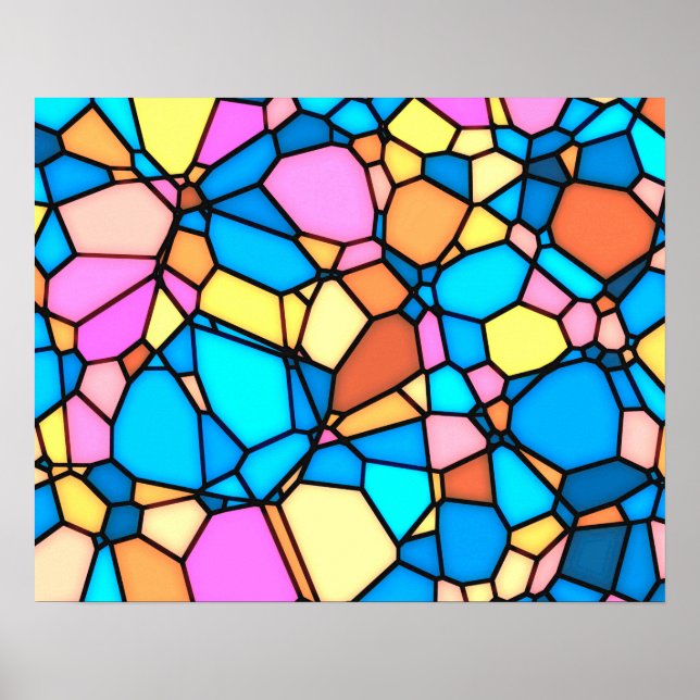 Färgat Glas Ljus Poster (Framsidan)
