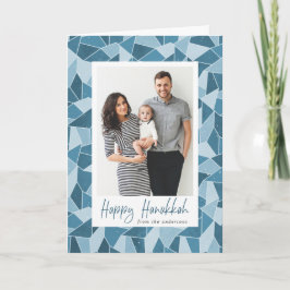 Färgat glas Lycklig Hanukkah 2-foto Helgkort