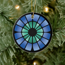 Färgat glas (Radiell - Midnatt) Julgransprydnad Keramik