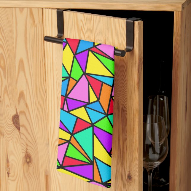 Färgat glas regnbåge kökshandduk (Thirds Fold)