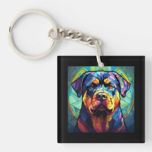 Färgat glas Rottweiler