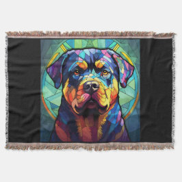 Färgat glas Rottweiler Filt