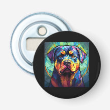 Färgat glas Rottweiler