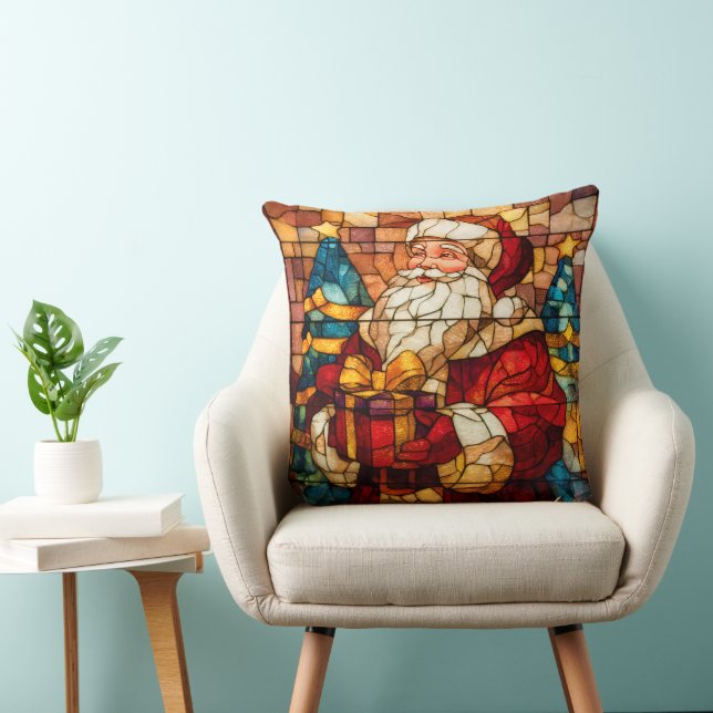 Färgat Glas Tomte Kudde (Stol)