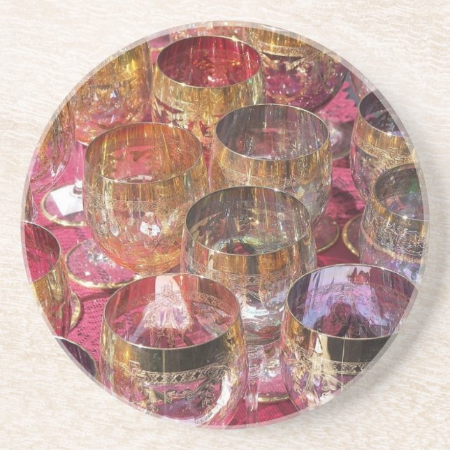 Färgat glas Underlägg Sandsten (Framsidan)