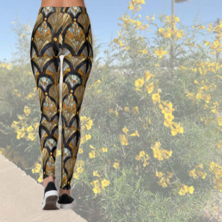 Färgat glas-utseende leggings