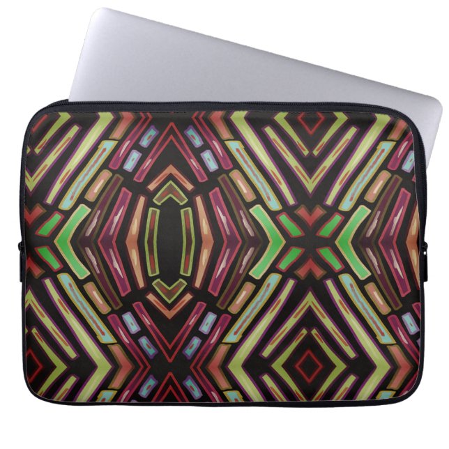 Färgat glas Vibe Färgglada juveler Mönster Laptop Fodral (Framsidan)