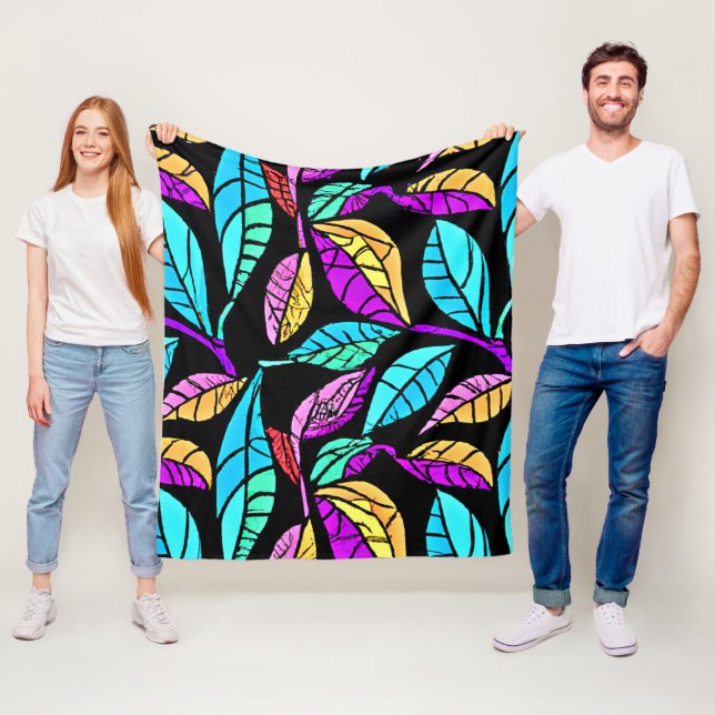 Färgat Glasblad Design Fleecefilt (På plats)