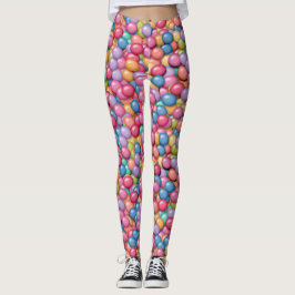 Färgat godis Craze Kvinnors bensin Leggings