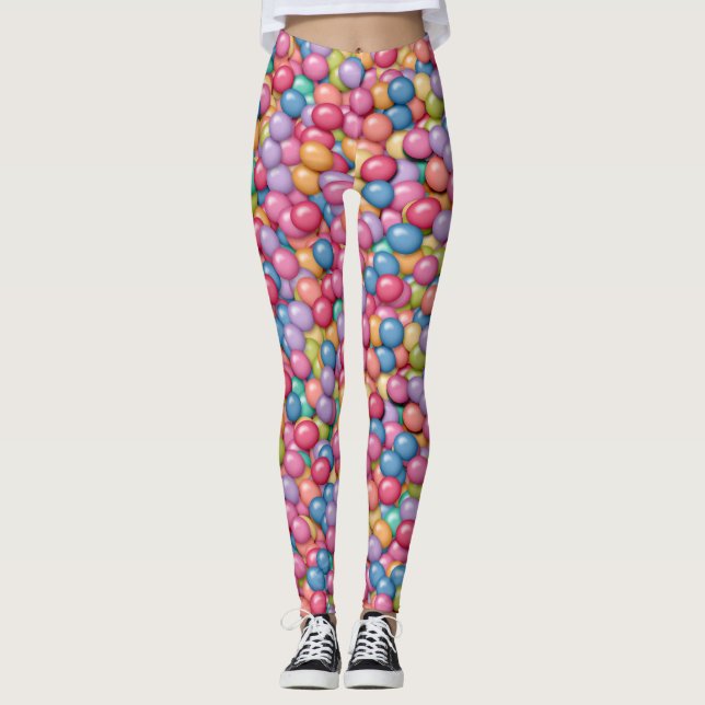 Färgat godis Craze Kvinnors bensin Leggings (Framsida)