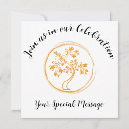 Färgat Golden Livets träd Party Inbjudningar