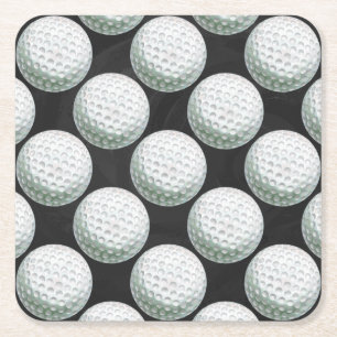 Färgat Golf Boll Mönster Underlägg Papper Kvadrat