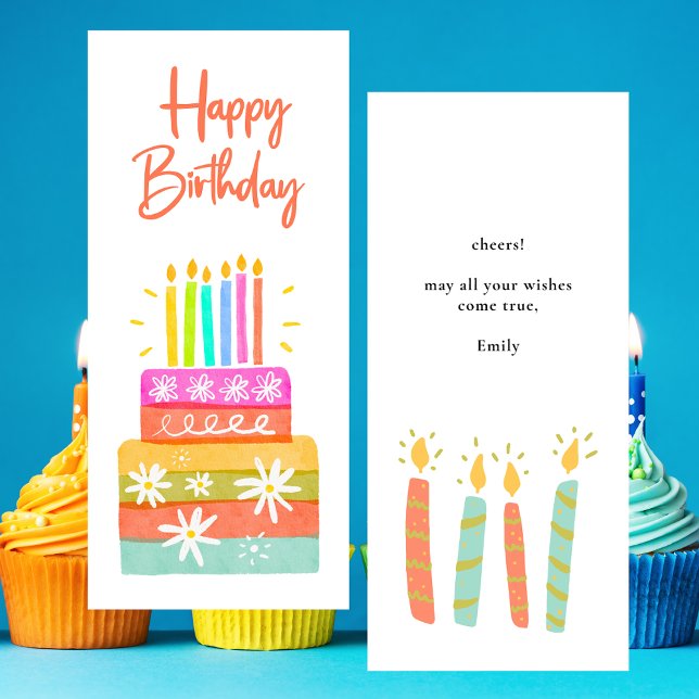 Färgat Grattis på födelsedagen-kummel och ljus-pla (Skapare uppladdad)