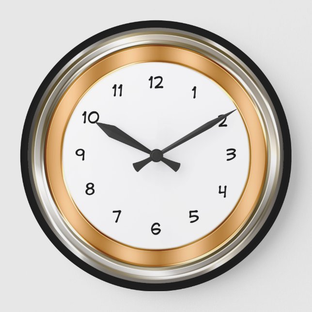 Färgat guld- silver för flott inrikesdepartementet stor klocka (Framsida)