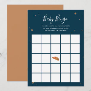 Färgat Guld Stars Baby Shower Bingo Game Inbjudningar