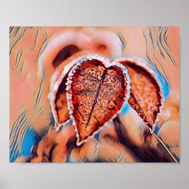 Färgat Höst löv med höst färger vattenfärg Poster (Framsidan)