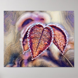 Färgat Höst löv med höst färger vattenfärg Poster