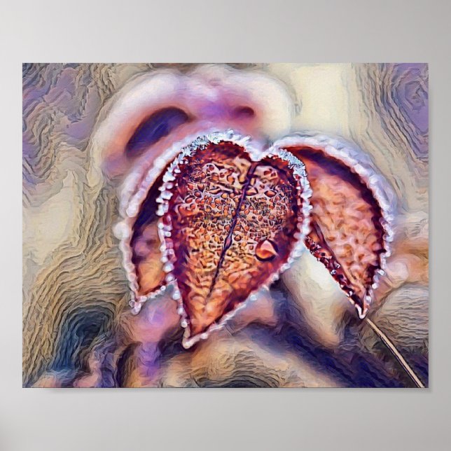 Färgat Höst löv med höst färger vattenfärg Poster (Framsidan)