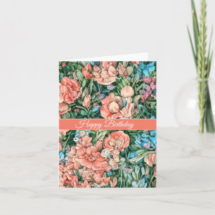 Färgat jokertecken för Blommigt av vildblomma Kort