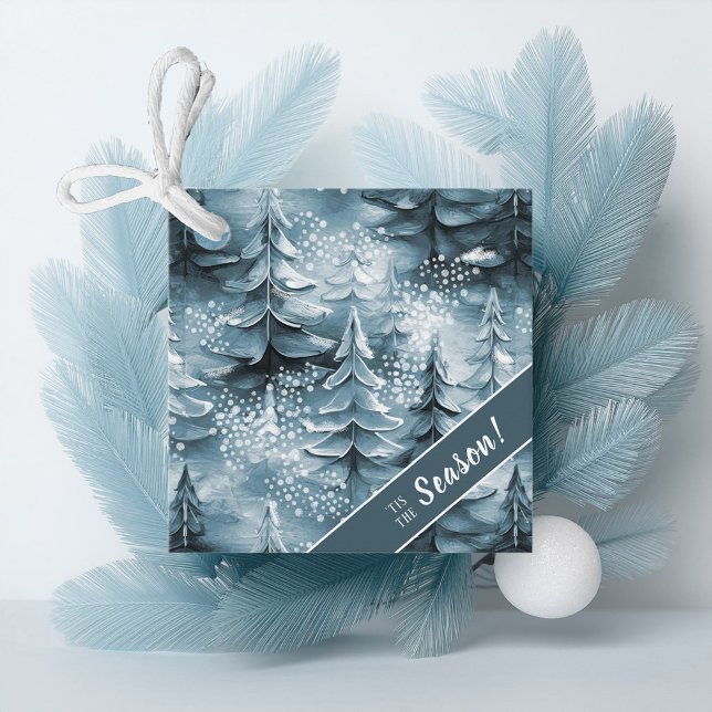 Färgat Julgranar Blue ID1008 Gåvor Etiketter (Skapare uppladdad)