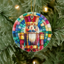 Färgat julknäppare Personlig jul Julgransprydnad Keramik