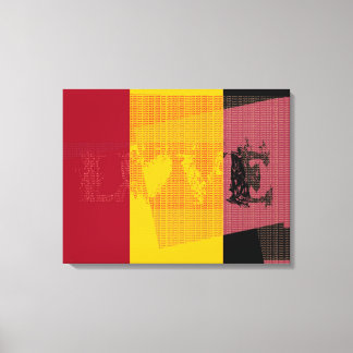 Färgat Kärlek - Art Deco - Wrapped Canvas