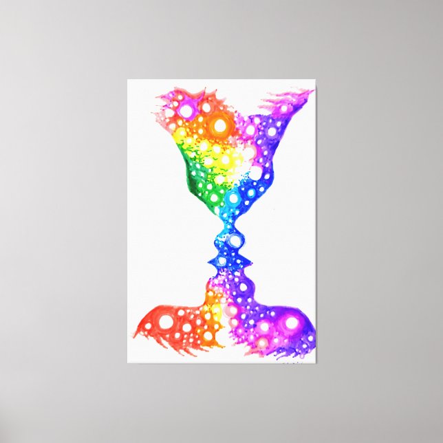 Färgat kärlek poster canvastryck (Framsida)