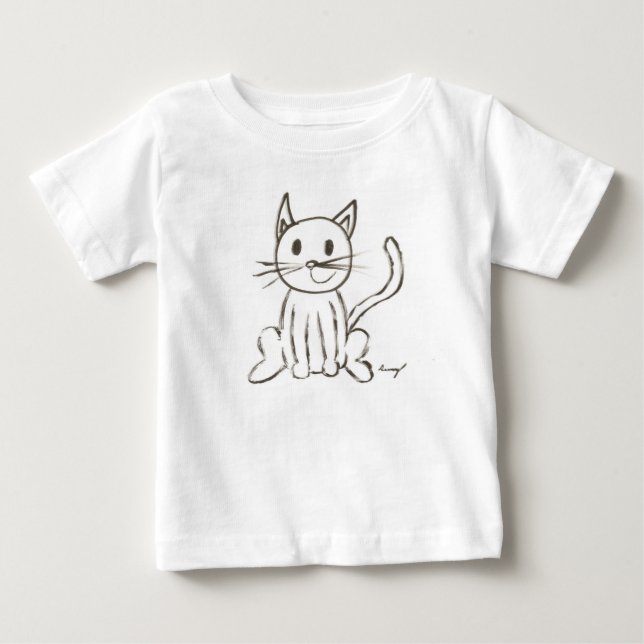 Färgat Kattunge Infant T-Shirt (Framsida)