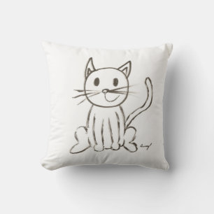 Färgat Kattunge Pillow - Rosa Kudde
